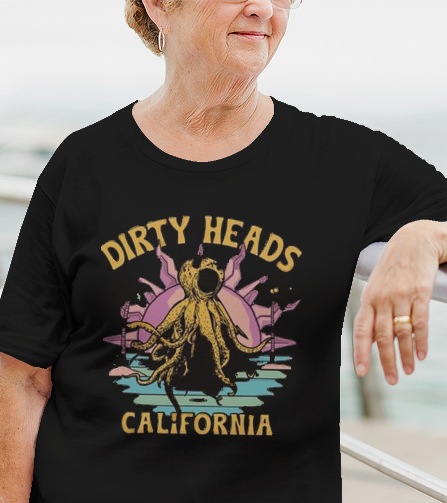Dirty Heads California Octopus Sunset Tropical Vibes T-Shirt