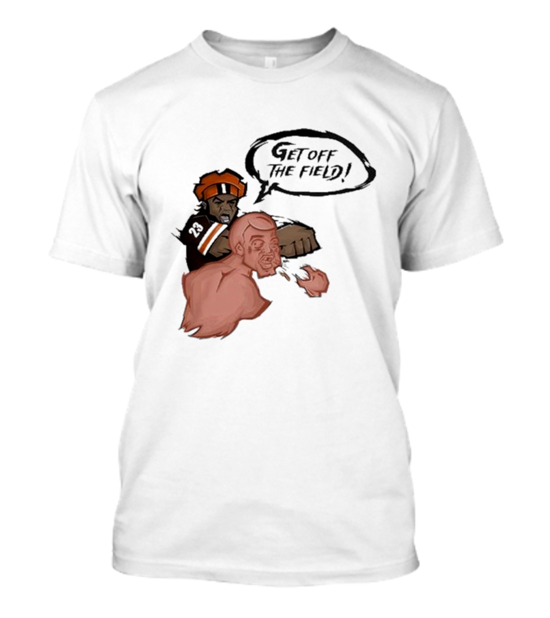Get Off The Field Dawg Pound Player Punching Opponent T-Shirt
