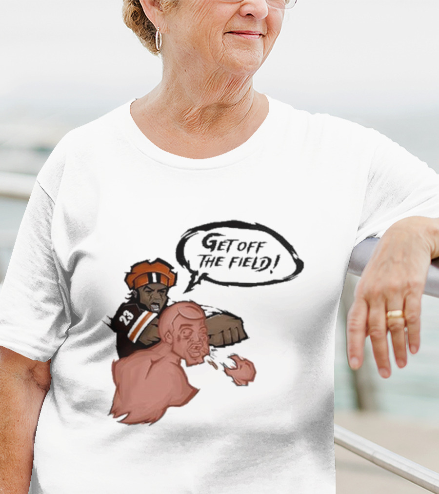 Get Off The Field Dawg Pound Player Punching Opponent T-Shirt