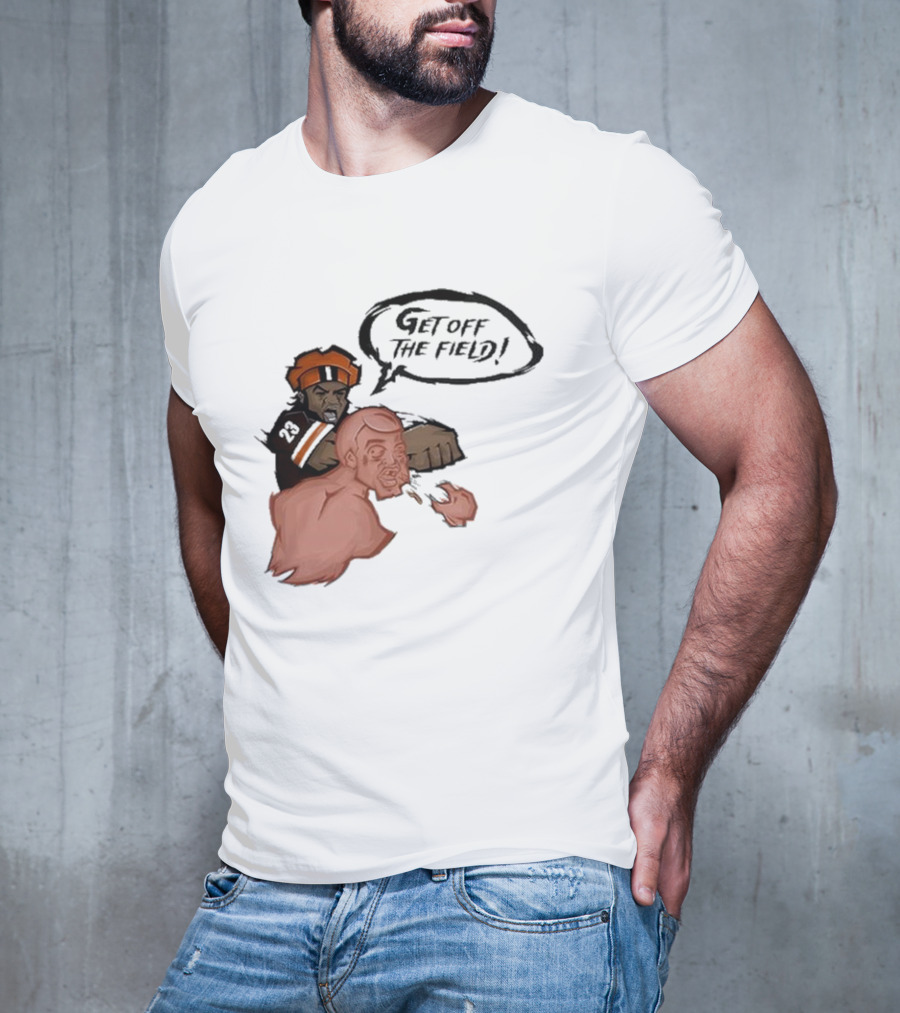 Get Off The Field Dawg Pound Player Punching Opponent T-Shirt