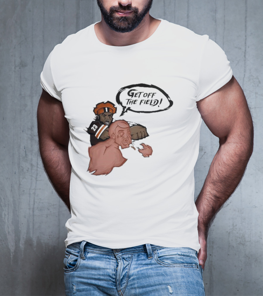 Get Off The Field Dawg Pound Player Punching Opponent T-Shirt