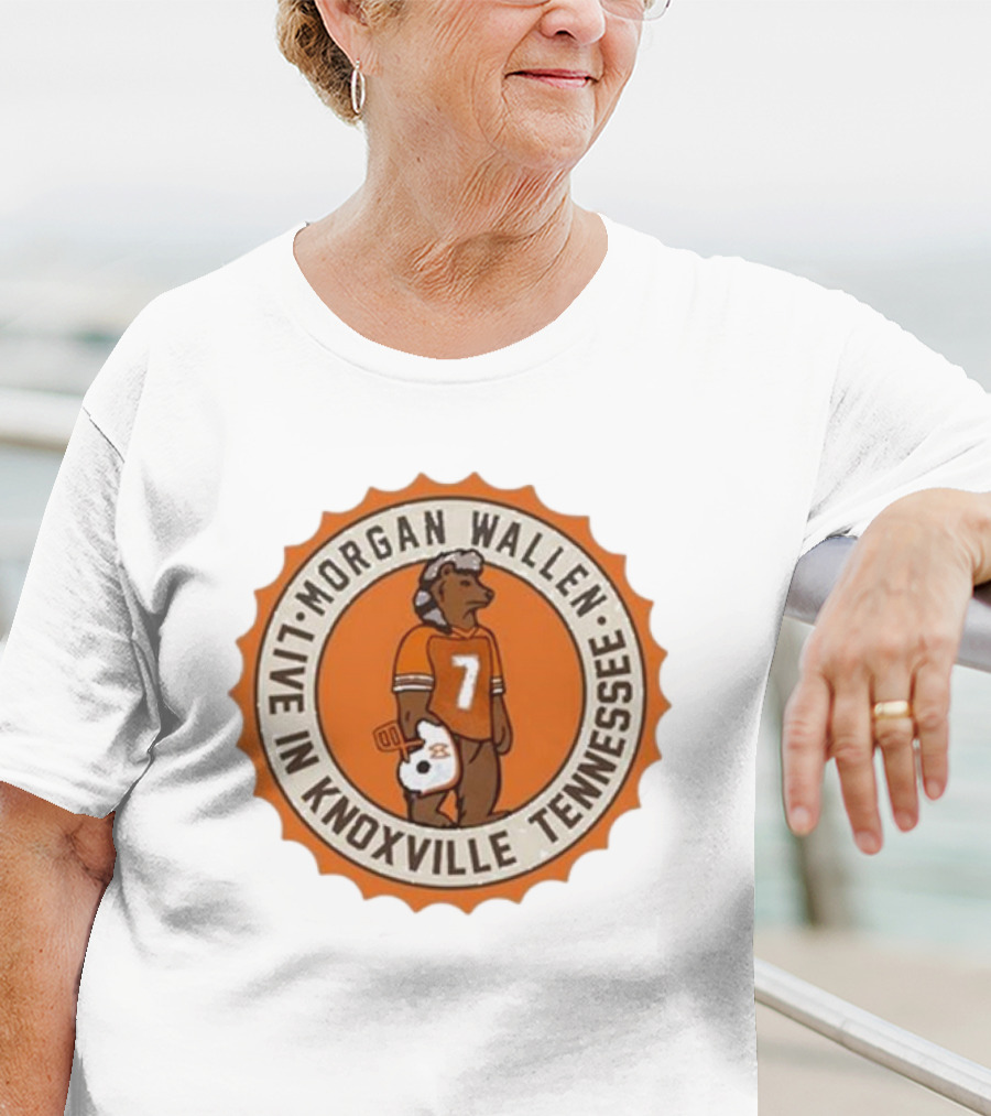 Morgan Wallen Live In Knoxville Tennessee Football Bear 7 T-Shirt