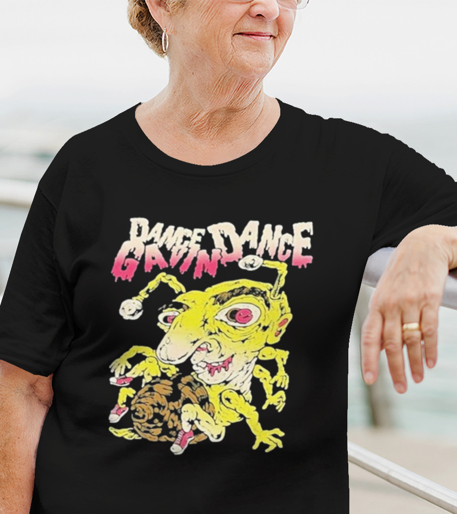 Dance Gavin Dance Band Rare Cartoonish Yellow Creature With Pink Accents T-Shirt