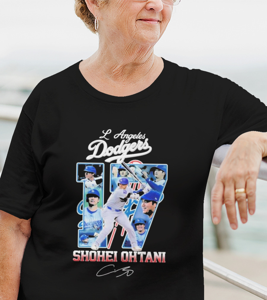 Los Angeles Dodgers Shohei Ohtani Number 17 Dodgers Baseball Star T-Shirt