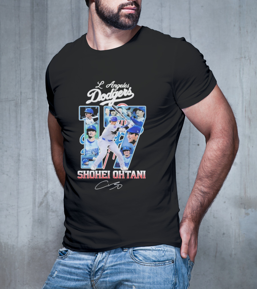 Los Angeles Dodgers Shohei Ohtani Number 17 Dodgers Baseball Star T-Shirt