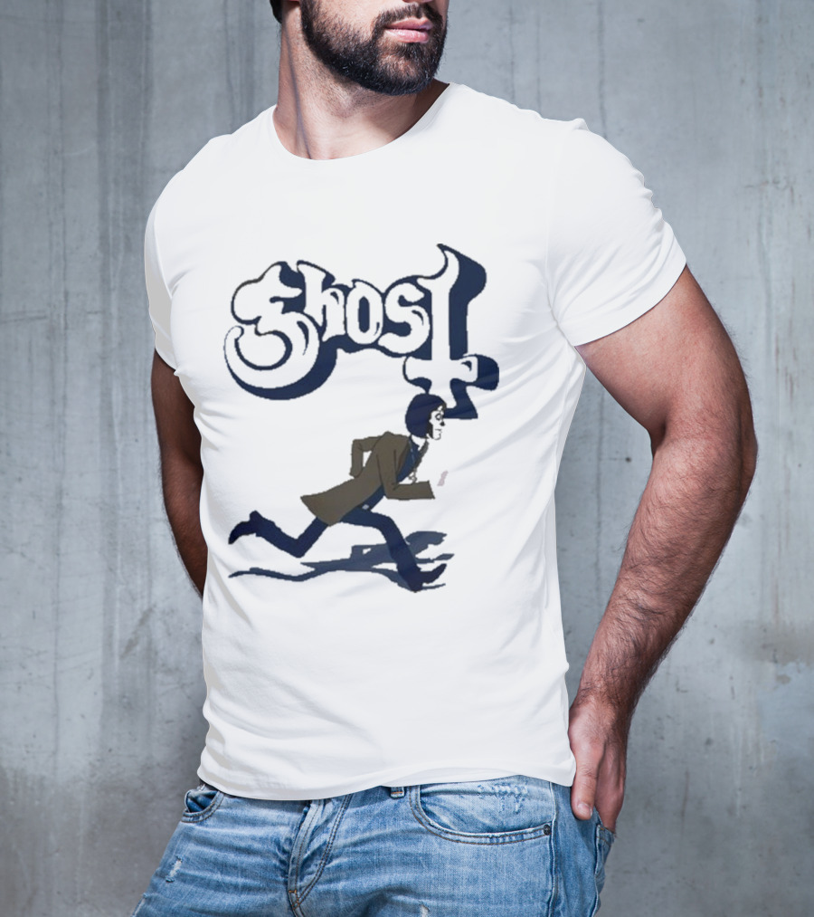 Ghost Band Retro Running Figure T-Shirt