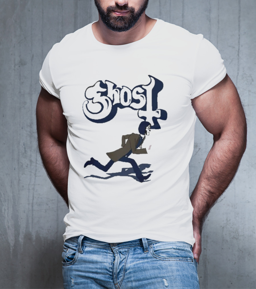 Ghost Band Retro Running Figure T-Shirt