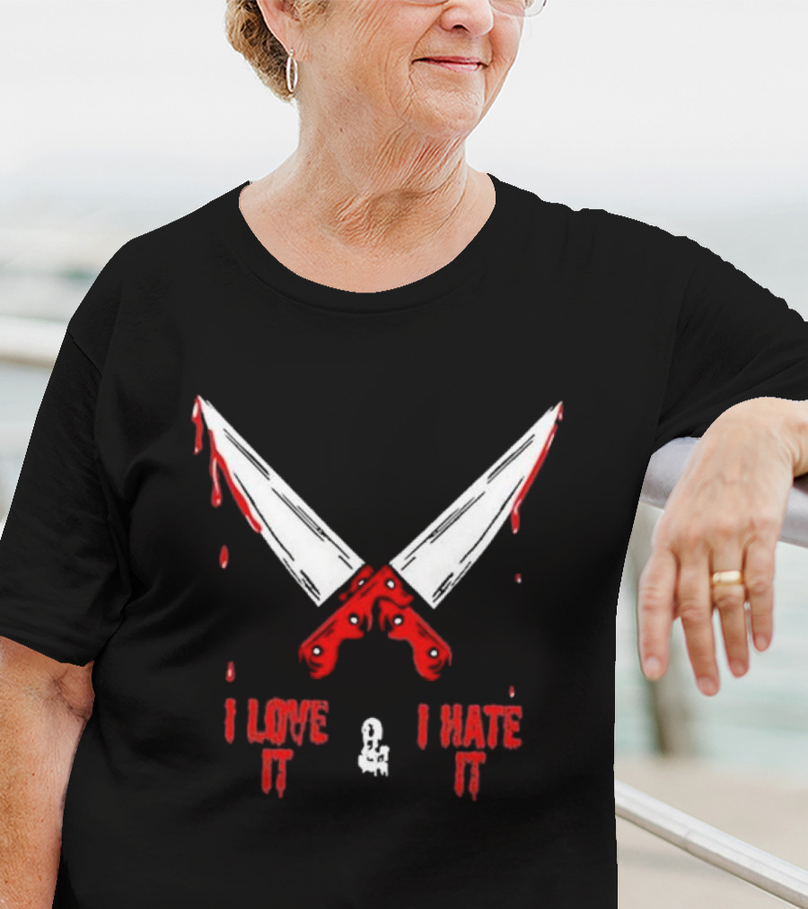 Murder With My Husband Mwmh I Love It I Hate It Knives Out 2.0 T-Shirt