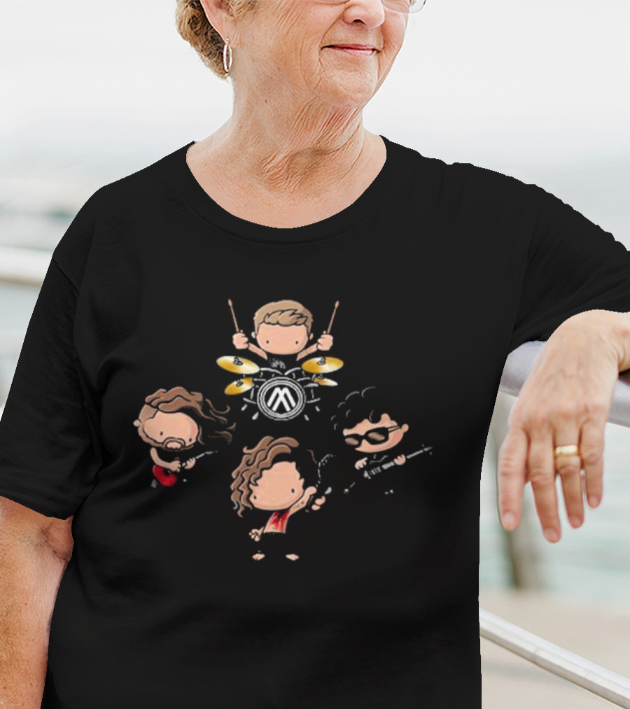 Nothing More Band Member Cartoon Stickers Playing Music T-Shirt