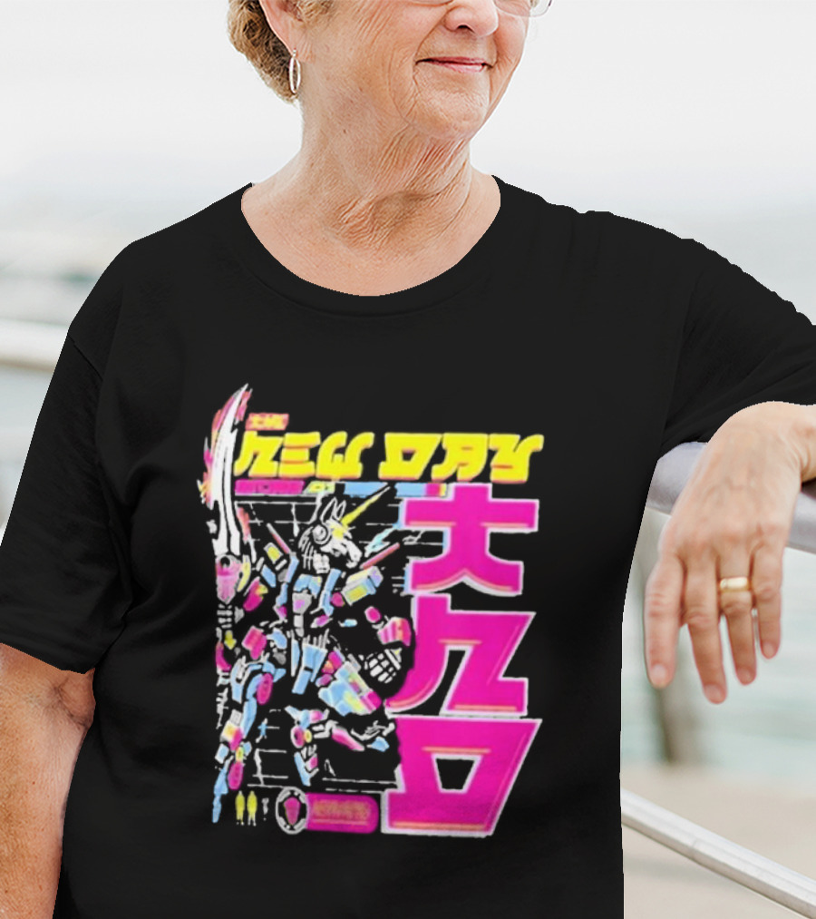 New Day Xaiver Woods Cyber Bunny Robot In Mecha T-Shirt