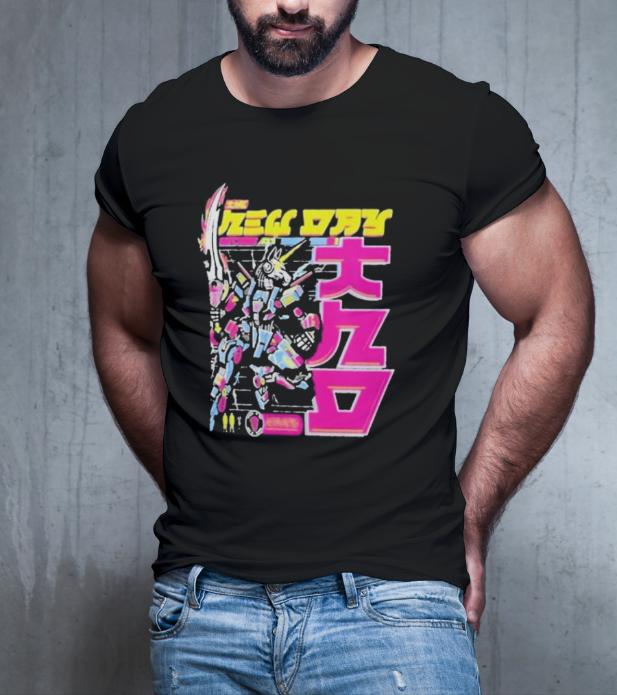 New Day Xaiver Woods Cyber Bunny Robot In Mecha T-Shirt