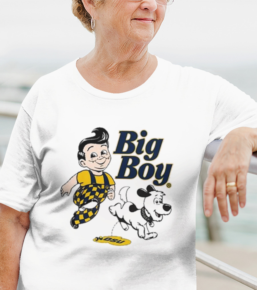 Big Boy OSU Checker Outfit And Nugget Team Rivalry T-Shirt