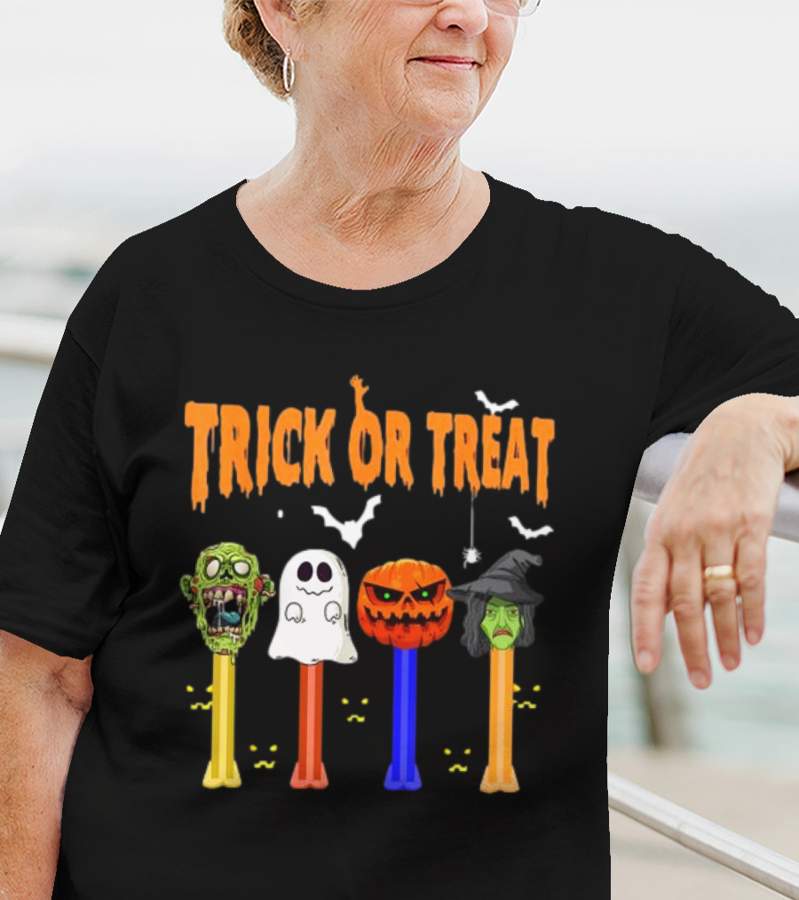Trick Or Treat Zombie Ghost Pumpkin Witch Dispensers T-Shirt