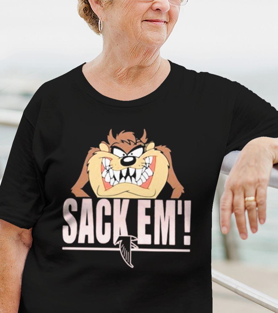 Looney Tunes Taz Sack Em Atlanta Falcons T-Shirt