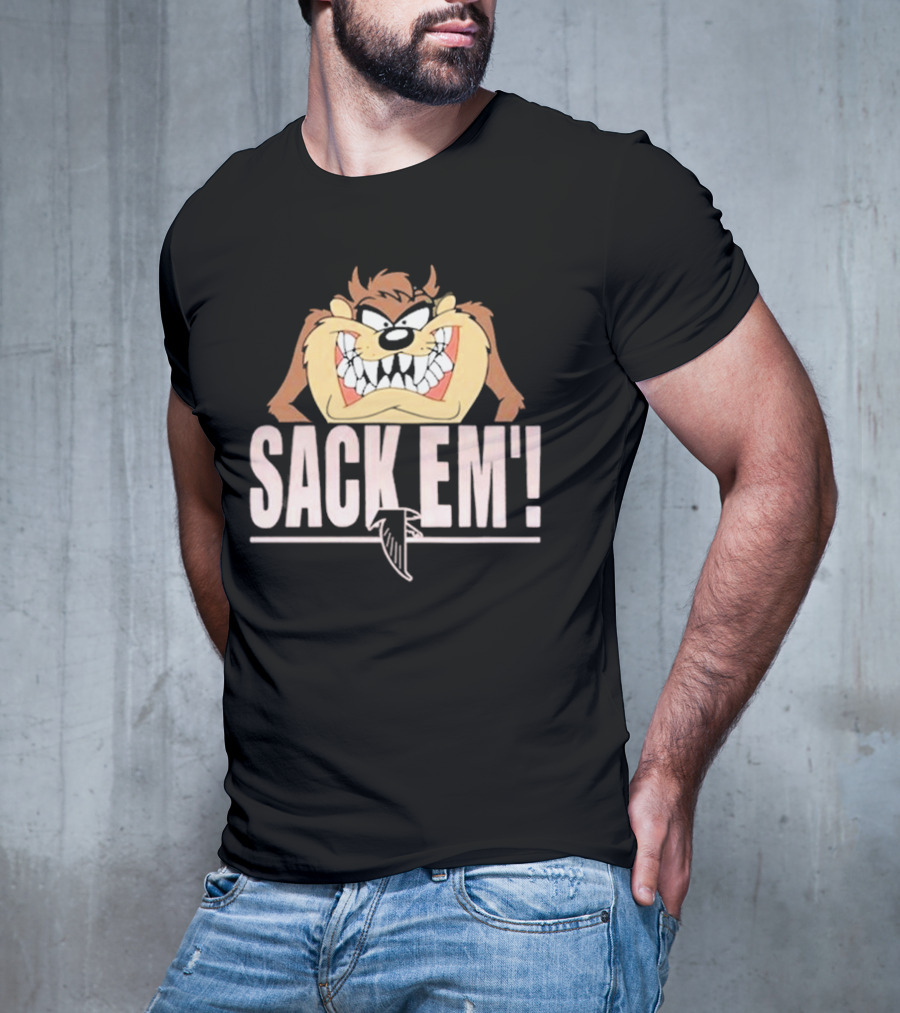 Looney Tunes Taz Sack Em Atlanta Falcons T-Shirt