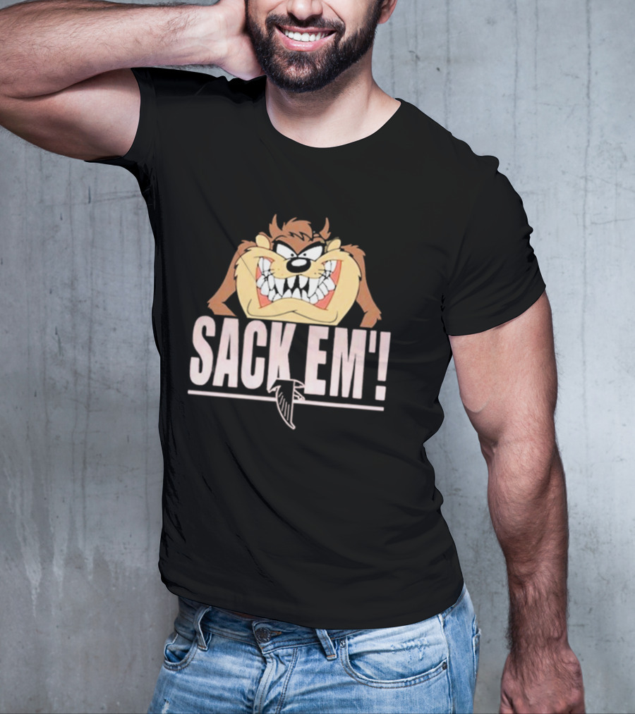 Looney Tunes Taz Sack Em Atlanta Falcons T-Shirt