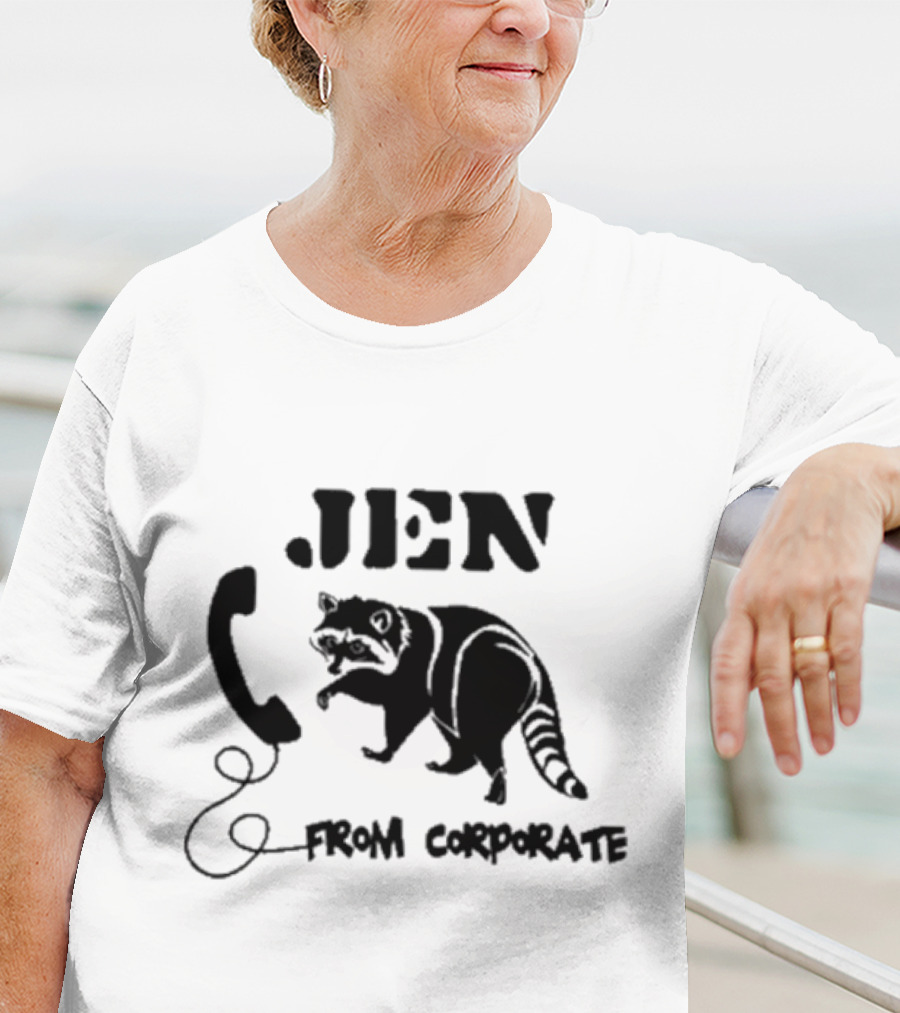 W0ahhkate Jen From Corporate Raccoon Telephone T-Shirt