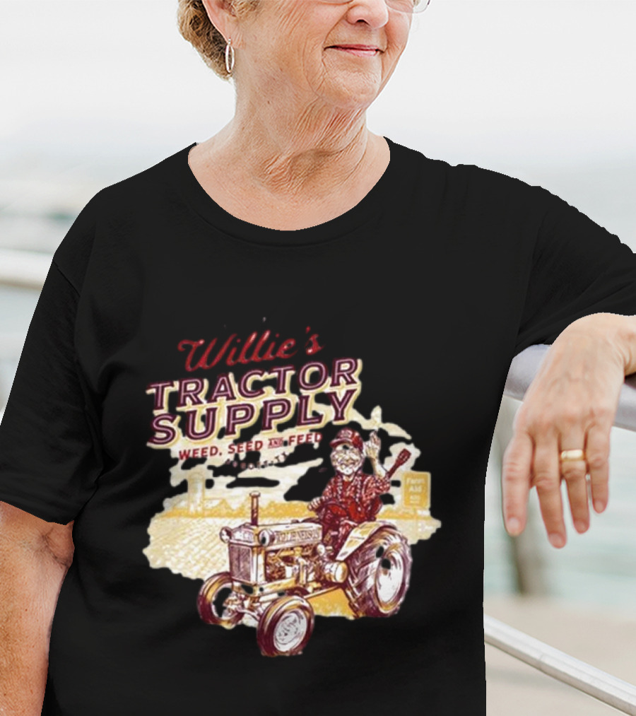 Willie Nelson Willie's Tractor Supply Weed Seed Feed Farm Aid T-Shirt