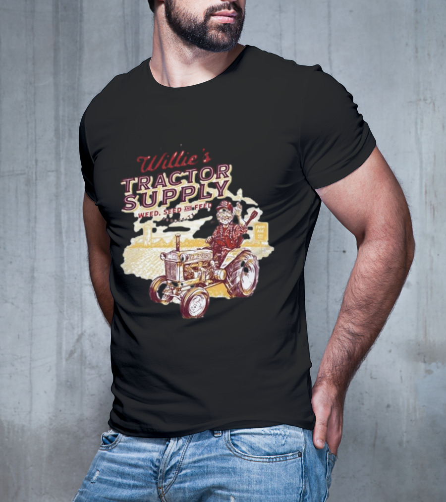 Willie Nelson Willie's Tractor Supply Weed Seed Feed Farm Aid T-Shirt