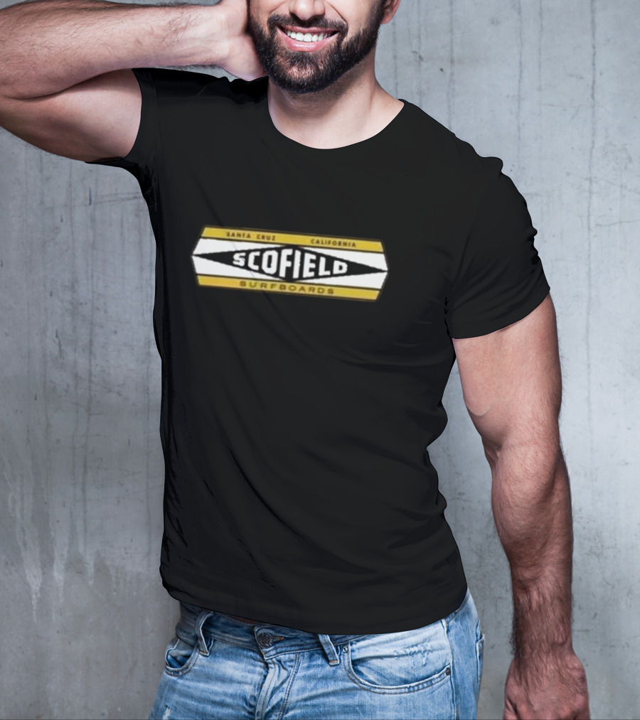 Scofield Surfboards Santa Cruz California Vintage 60s Beach Surfing Rio Del Mar T-Shirt