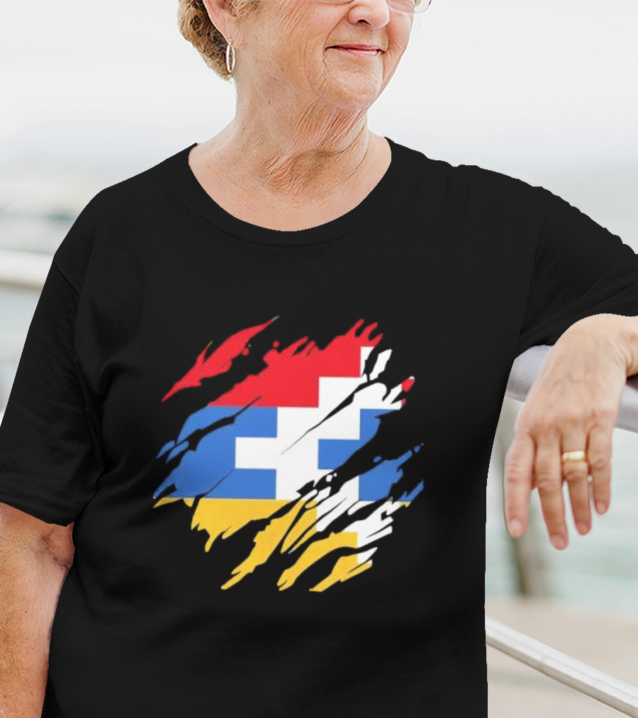 Nagorno-Karabakh Flag Ripped T-Shirt