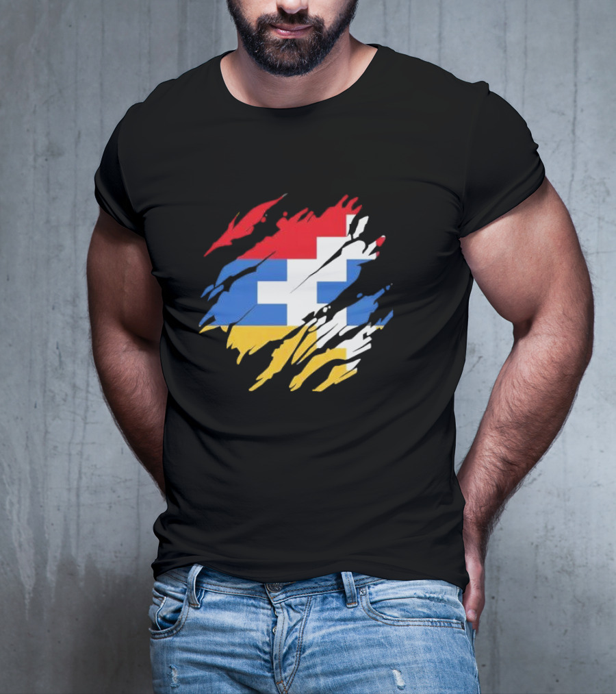 Nagorno-Karabakh Flag Ripped T-Shirt