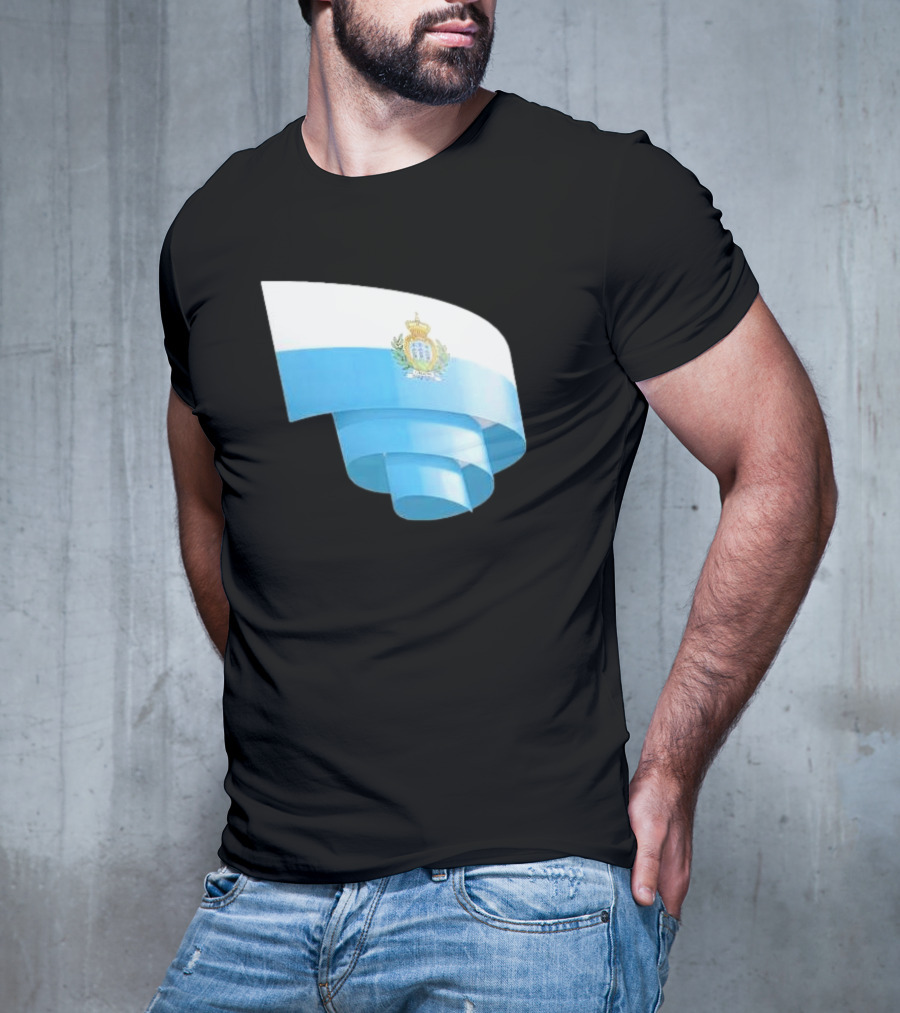 Krause San Marino Flag Sammarinese Day Football Emblem T-Shirt