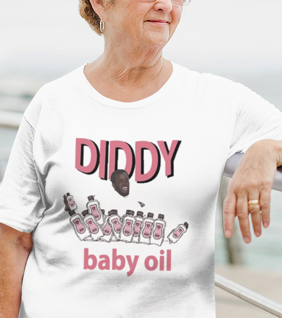 Diddy Baby Oil Bottles Pile With Smiling Face T-Shirt