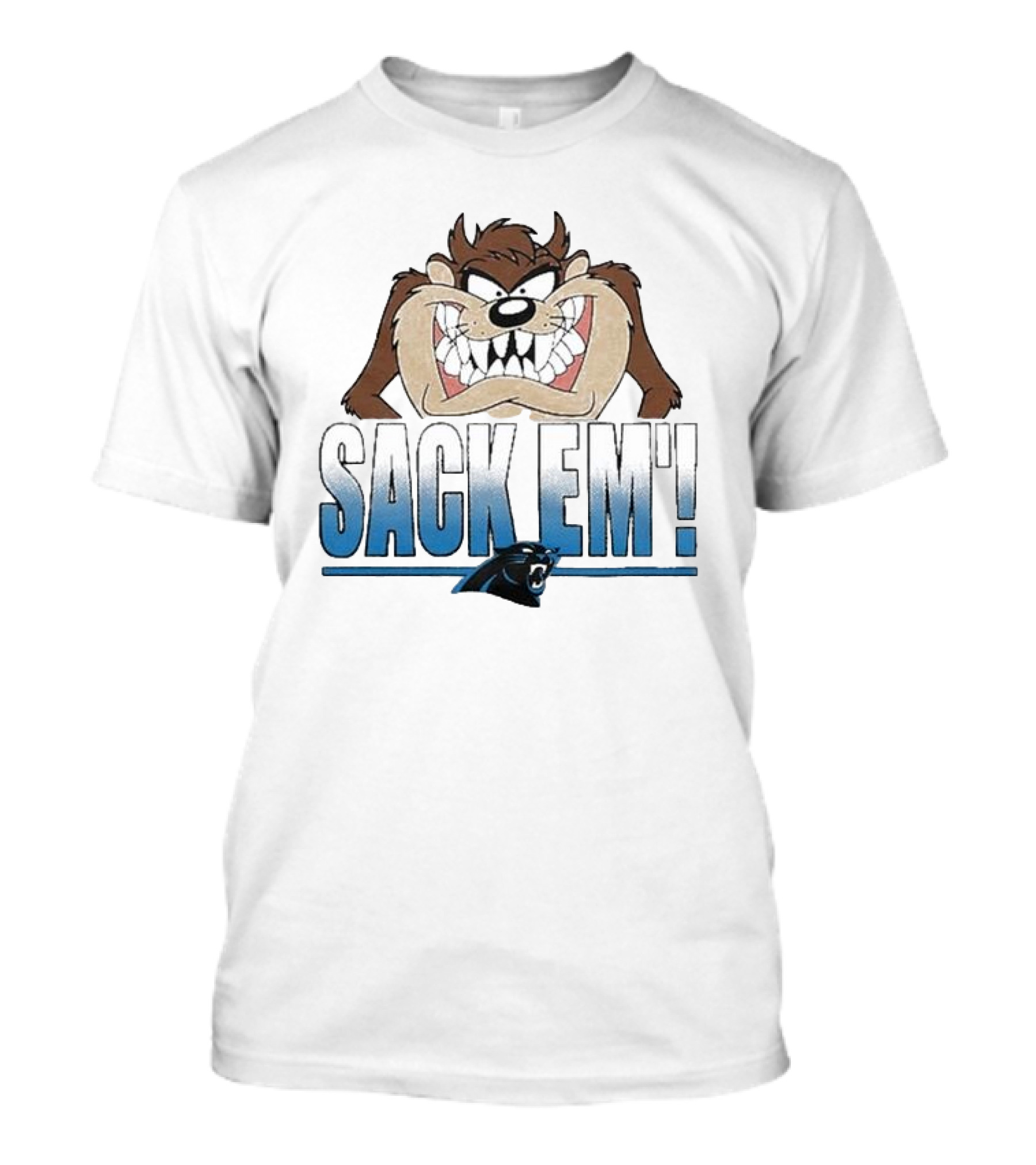 Looney Tunes Taz Sack Em’ Carolina Panthers T-Shirt
