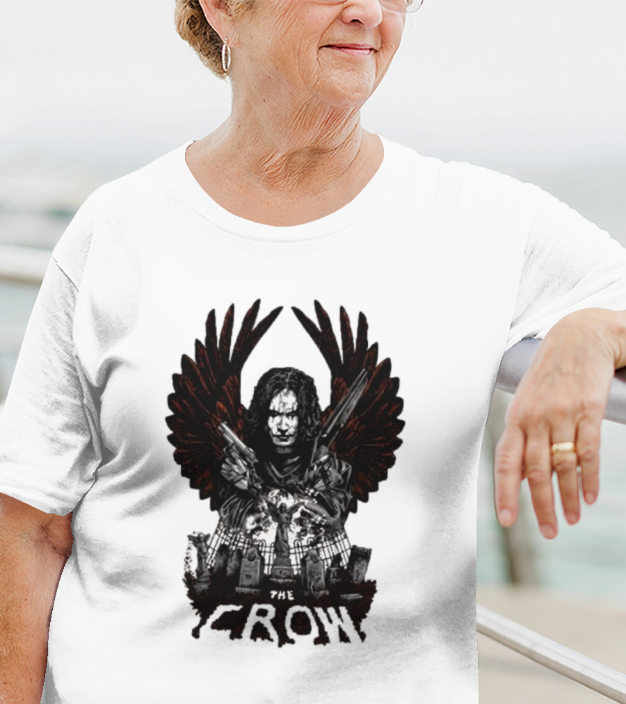 The Crow Fright Rags The Soul Can't Rest Retro Cemetery Wings T-Shirt