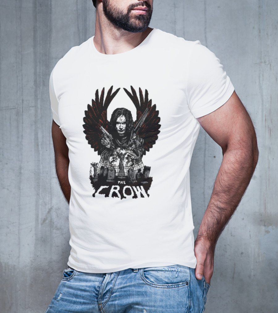 The Crow Fright Rags The Soul Can't Rest Retro Cemetery Wings T-Shirt
