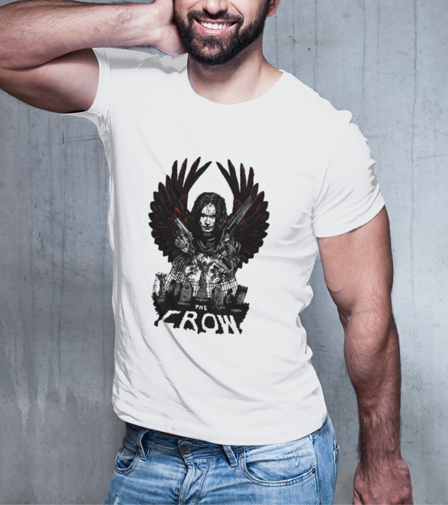 The Crow Fright Rags The Soul Can't Rest Retro Cemetery Wings T-Shirt