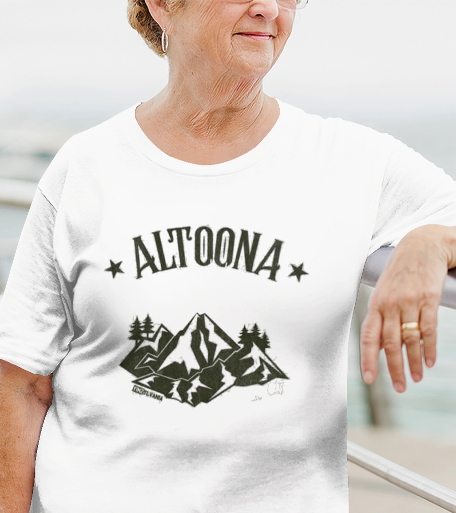 Altoona Pennsylvania Mountain Graphic With Trees T-Shirt