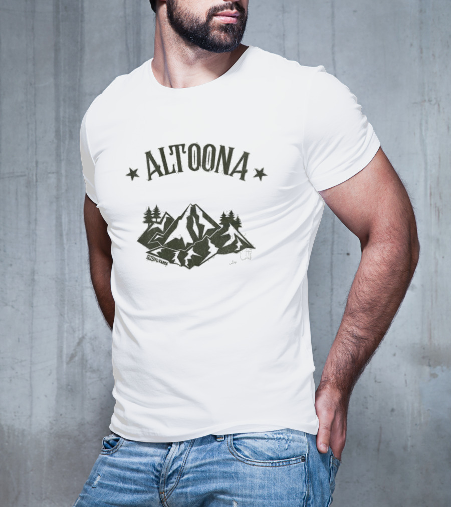 Altoona Pennsylvania Mountain Graphic With Trees T-Shirt