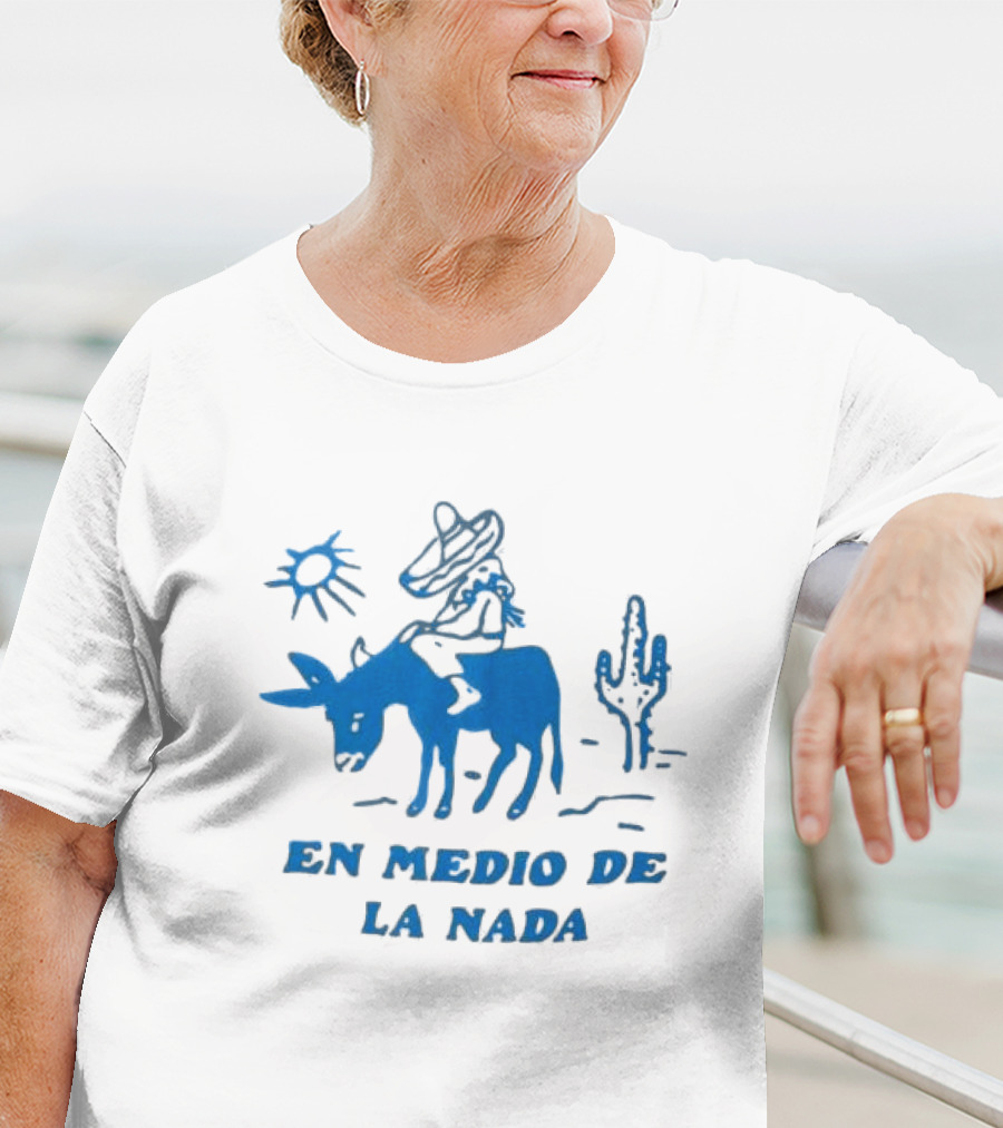 En Medio De La Nada Donkey Rider Cactus Desert Scene T-Shirt