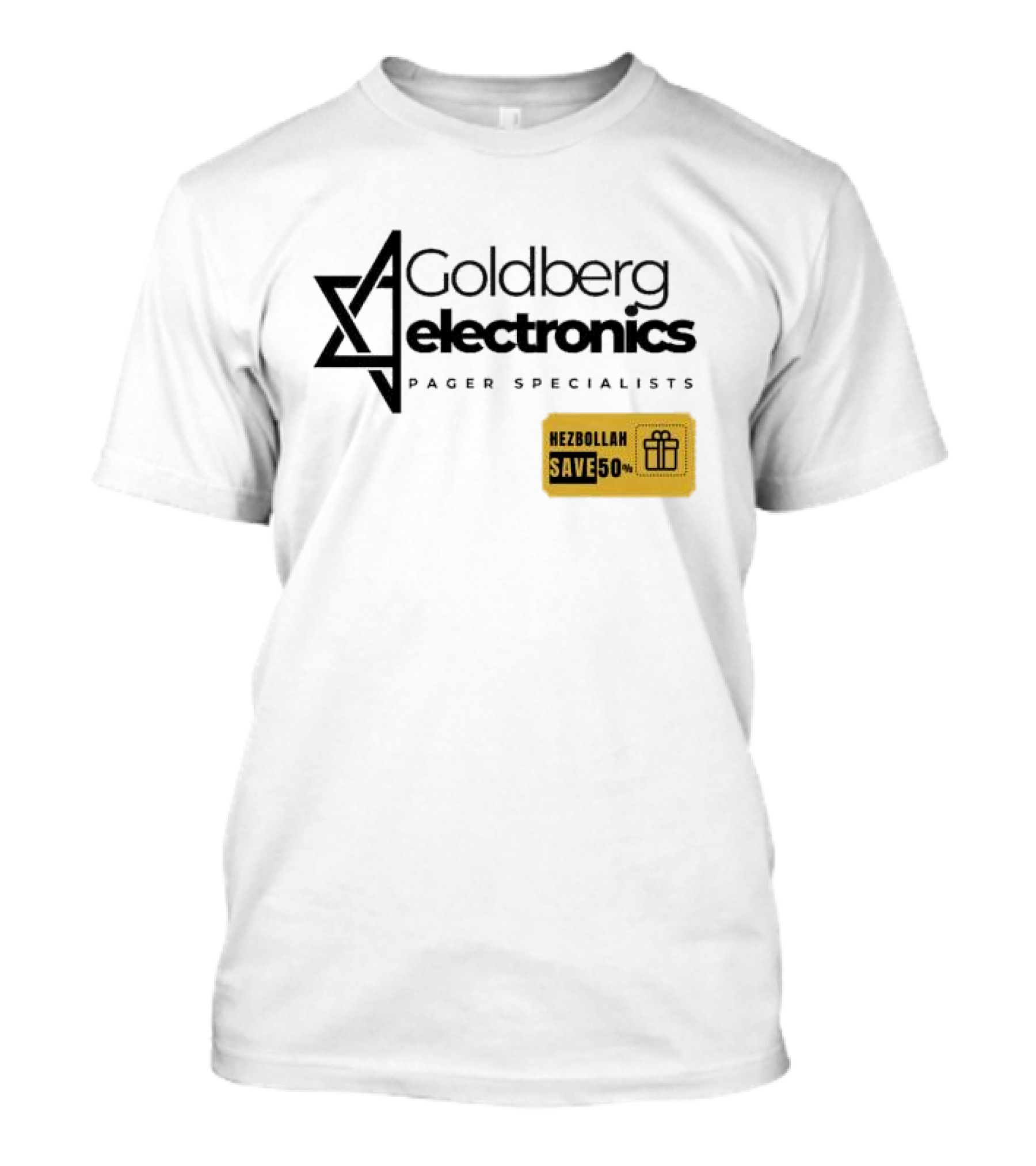 Goldberg Electronics Pager Specialists Hezbollah Save 50% T-Shirt
