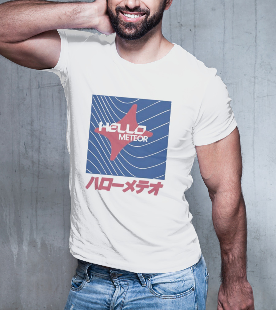 Hello Meteor ハローメテオ Grey Market Japan Wave T-Shirt