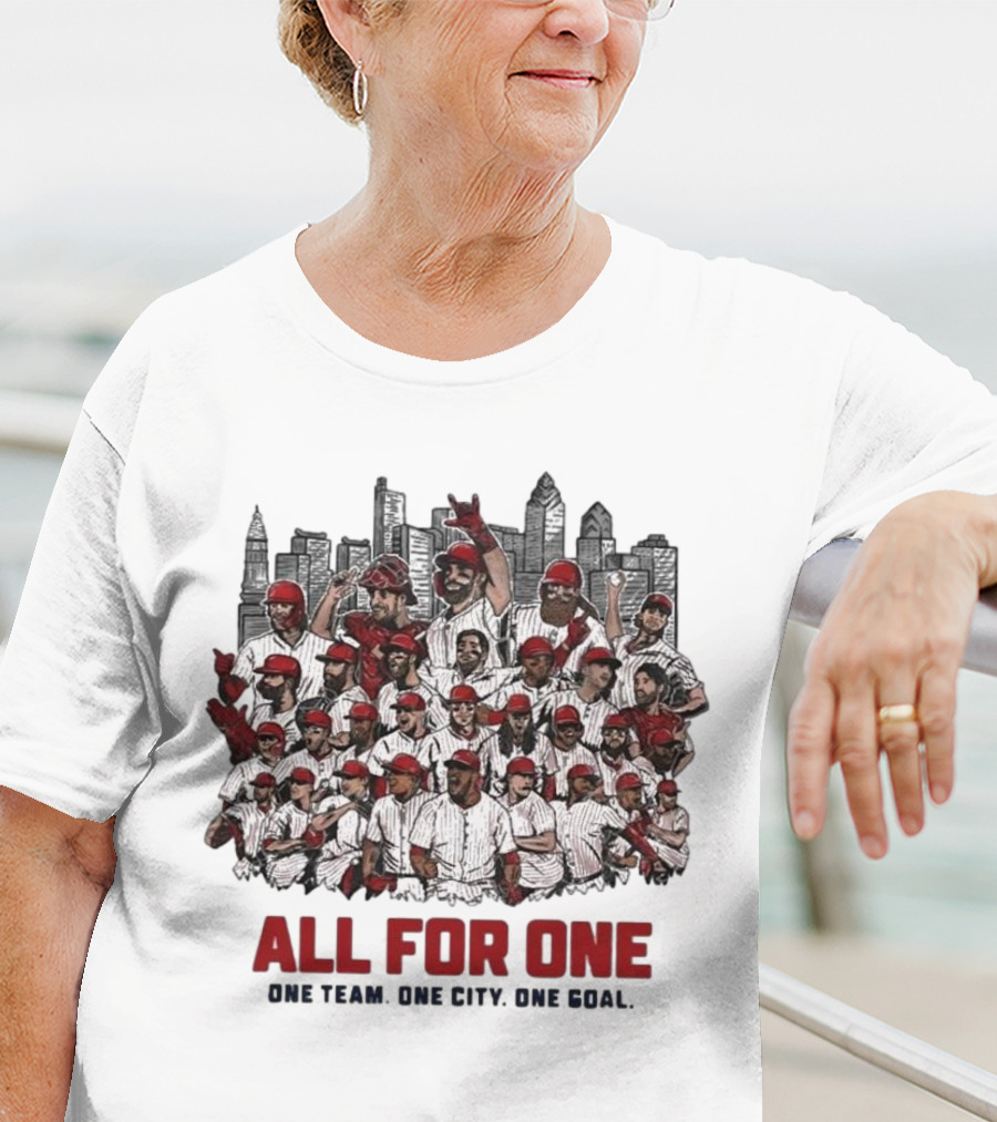 Phillies All For One Team City Goal Baseball Unity T-Shirt