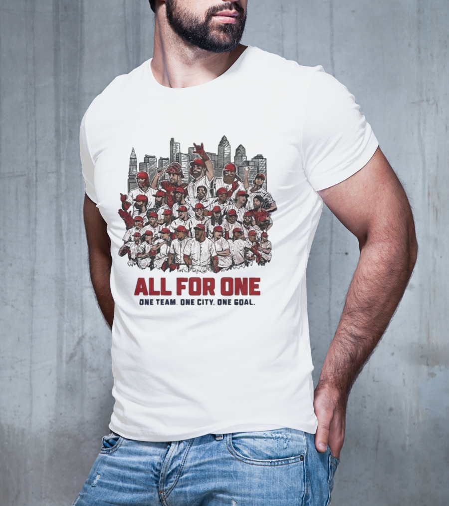 Phillies All For One Team City Goal Baseball Unity T-Shirt