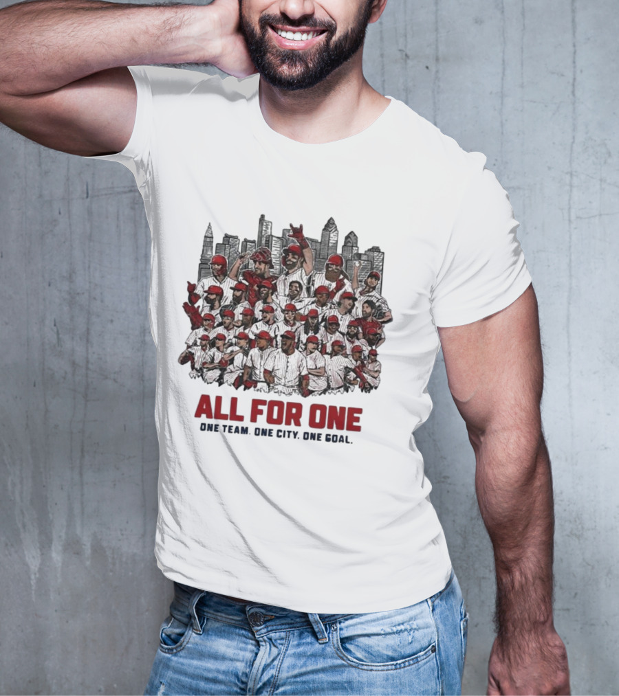 Phillies All For One Team City Goal Baseball Unity T-Shirt
