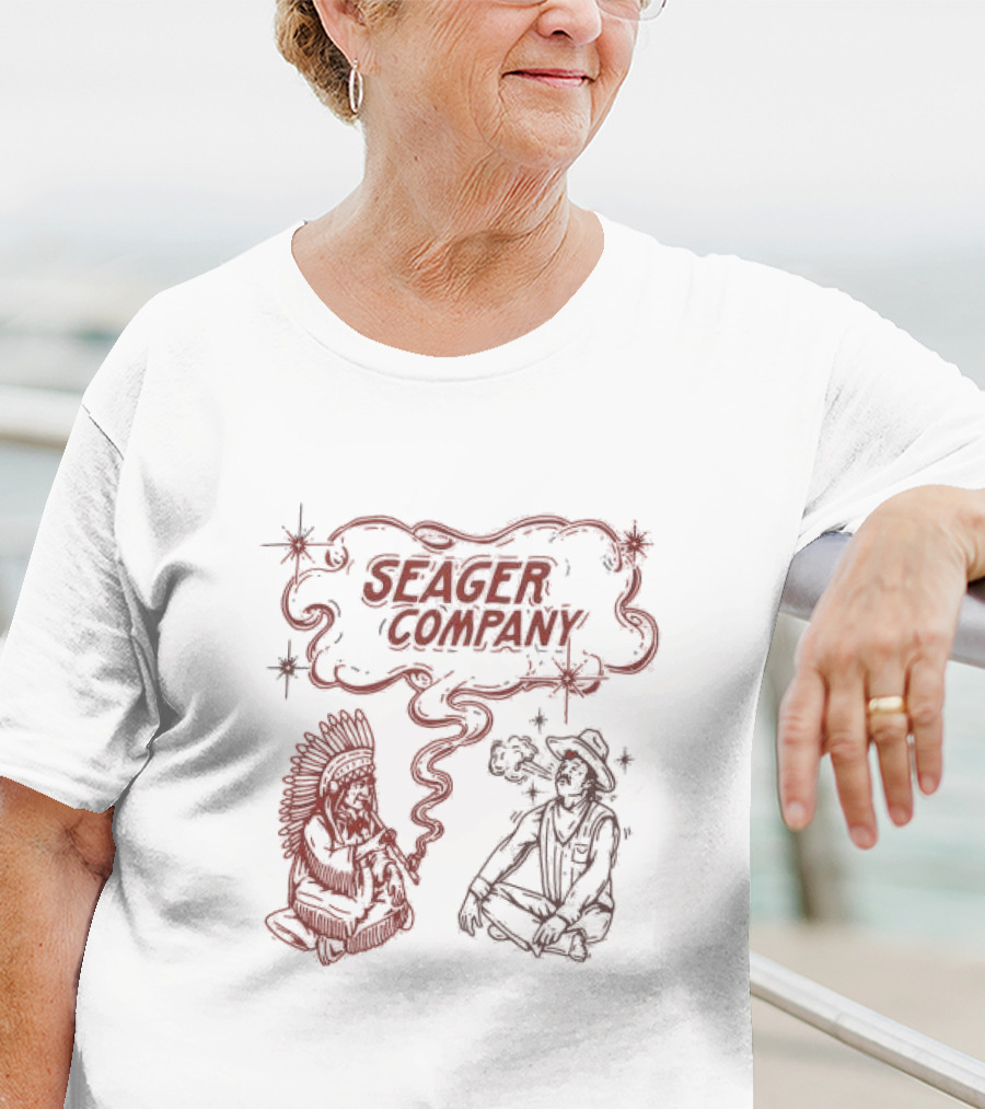 Seager Company Peaceful Pipe Gathering T-Shirt
