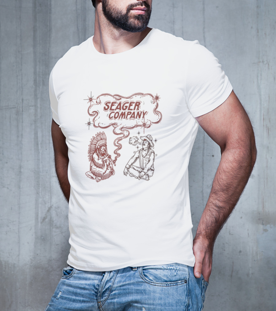 Seager Company Peaceful Pipe Gathering T-Shirt