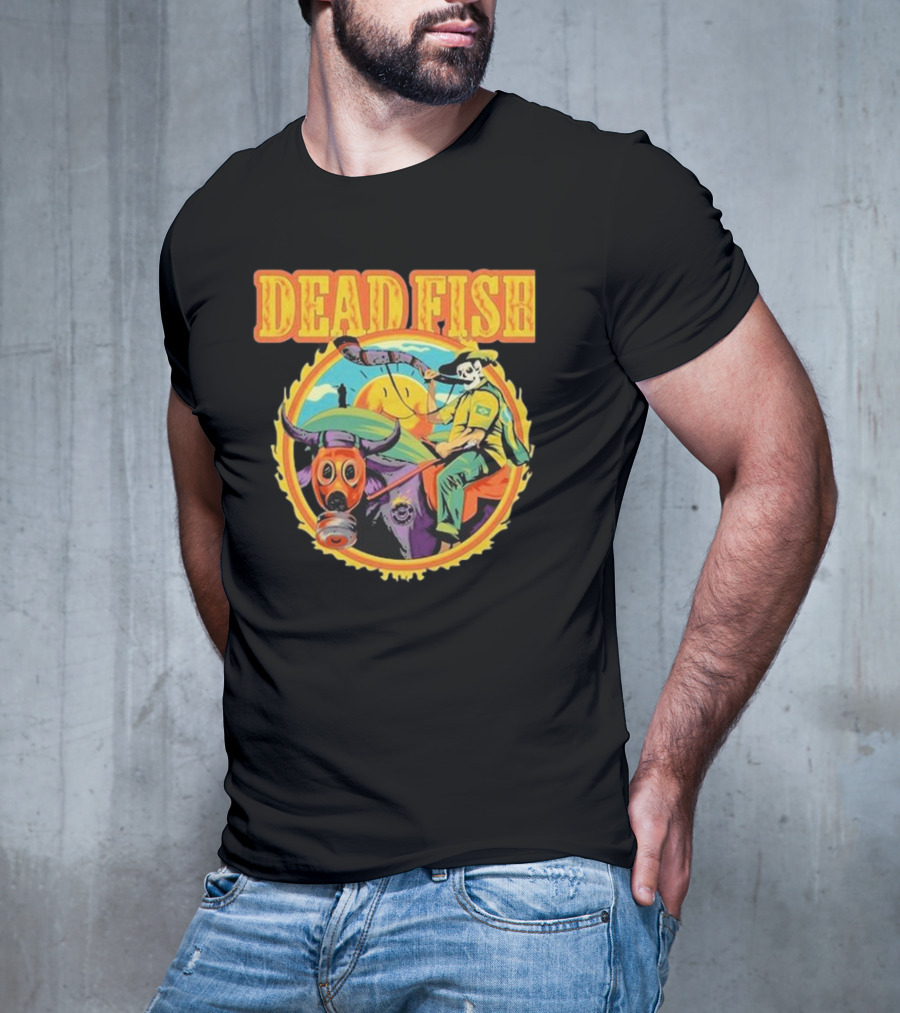 Dead Fish Band Agro Is Death Riding Bull T-Shirt