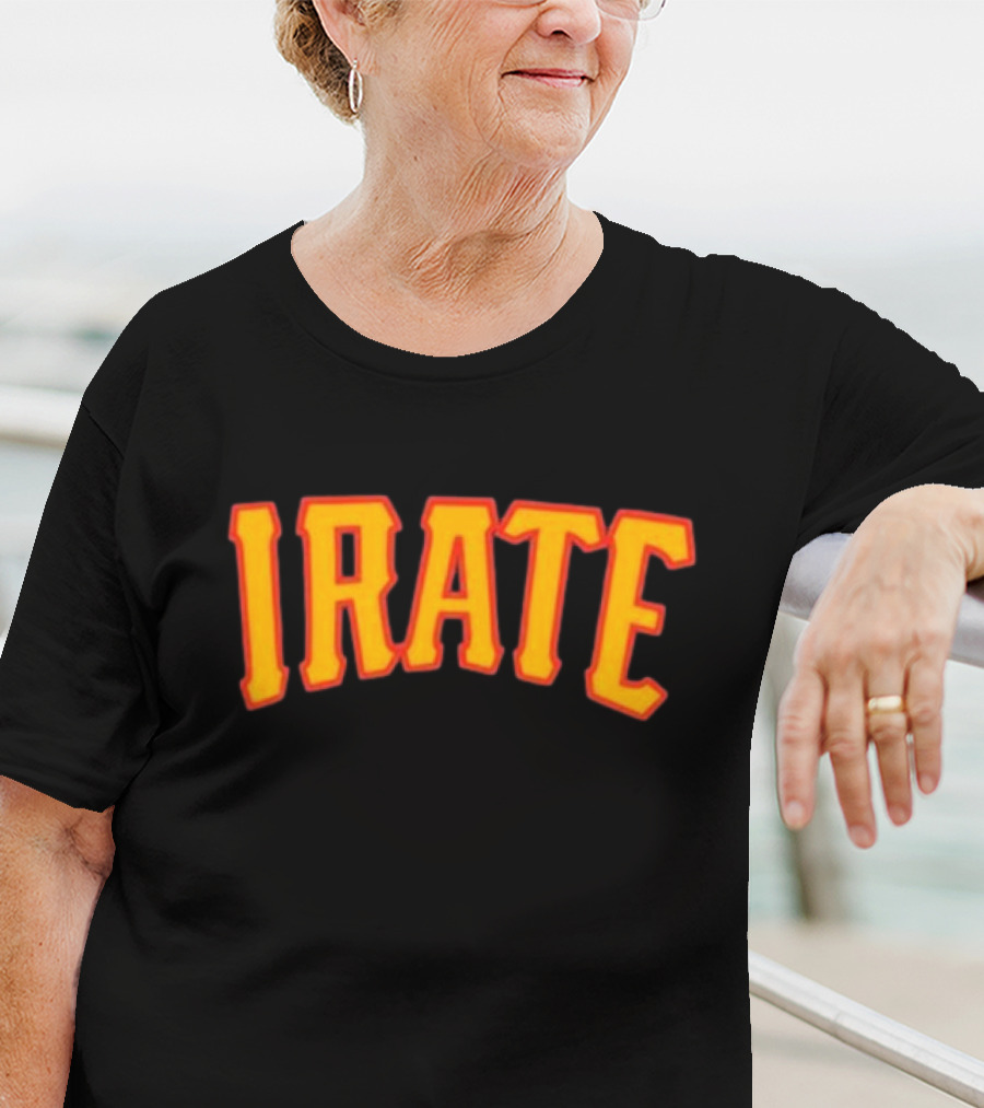 Irate Pgh Irate Retro Bold Text Arch T-Shirt