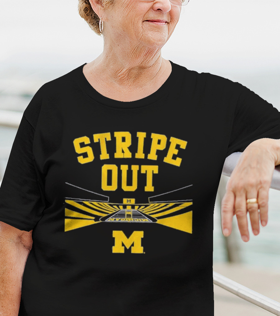 Michigan Football Big House Stadium Stripe Out M T-Shirt