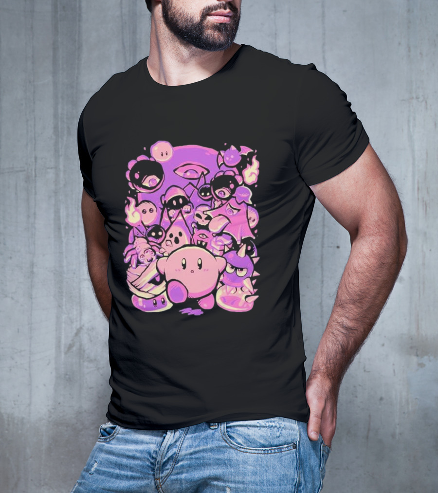 Nightmare Land Kirby And Enemies Pixeleyebat T-Shirt