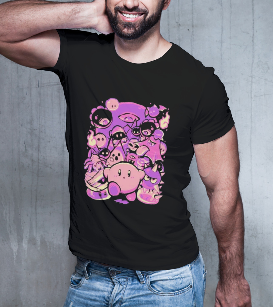 Nightmare Land Kirby And Enemies Pixeleyebat T-Shirt