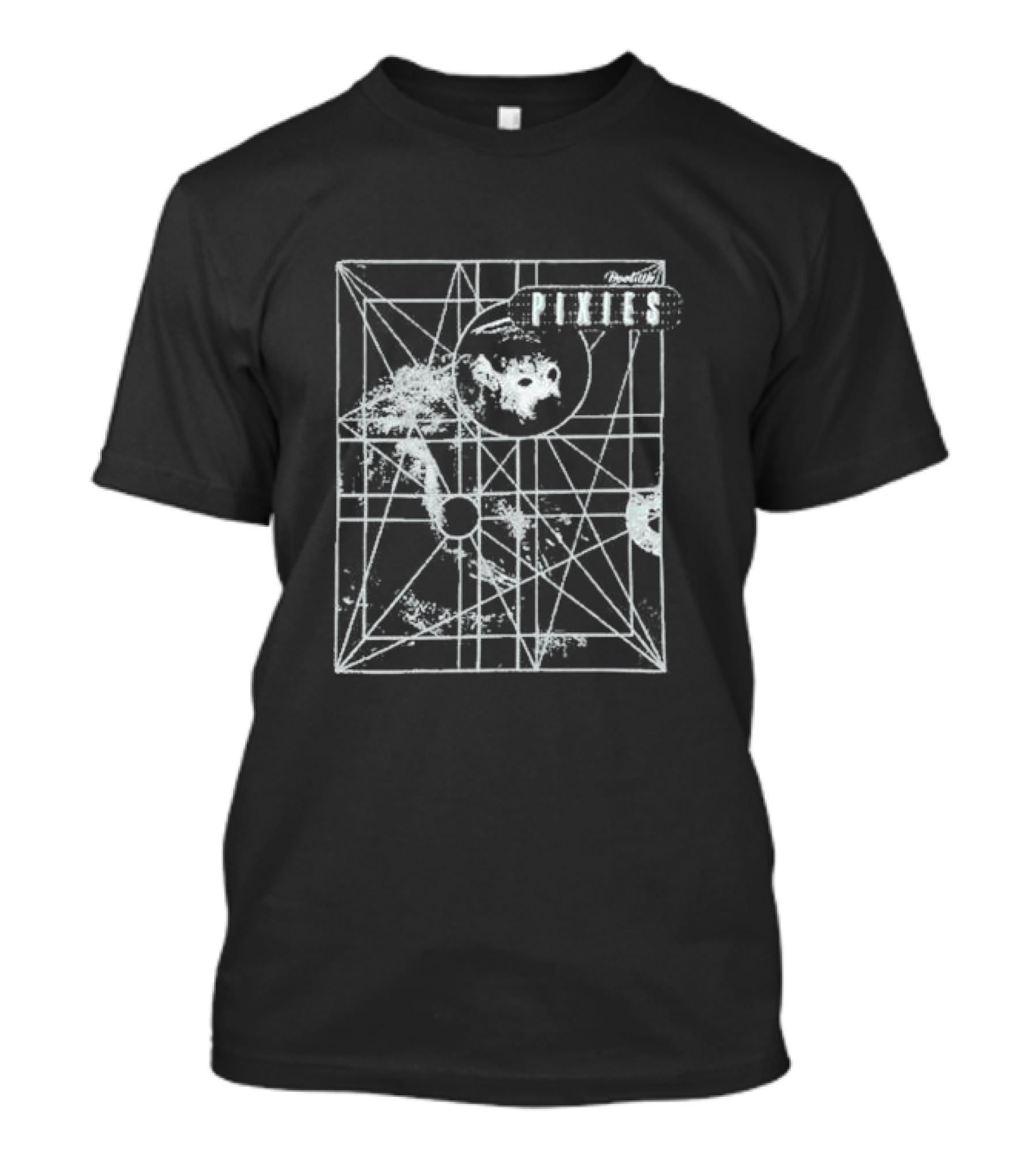 Pixies Doolittle Album Art Geometry Grey T-Shirt