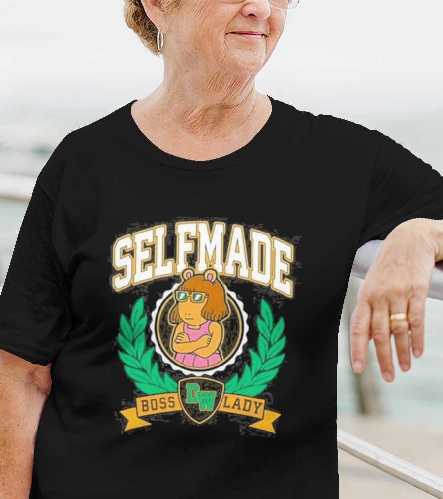 Selfmade Tired D.W. Meme Boss Lady Retroki T-Shirt