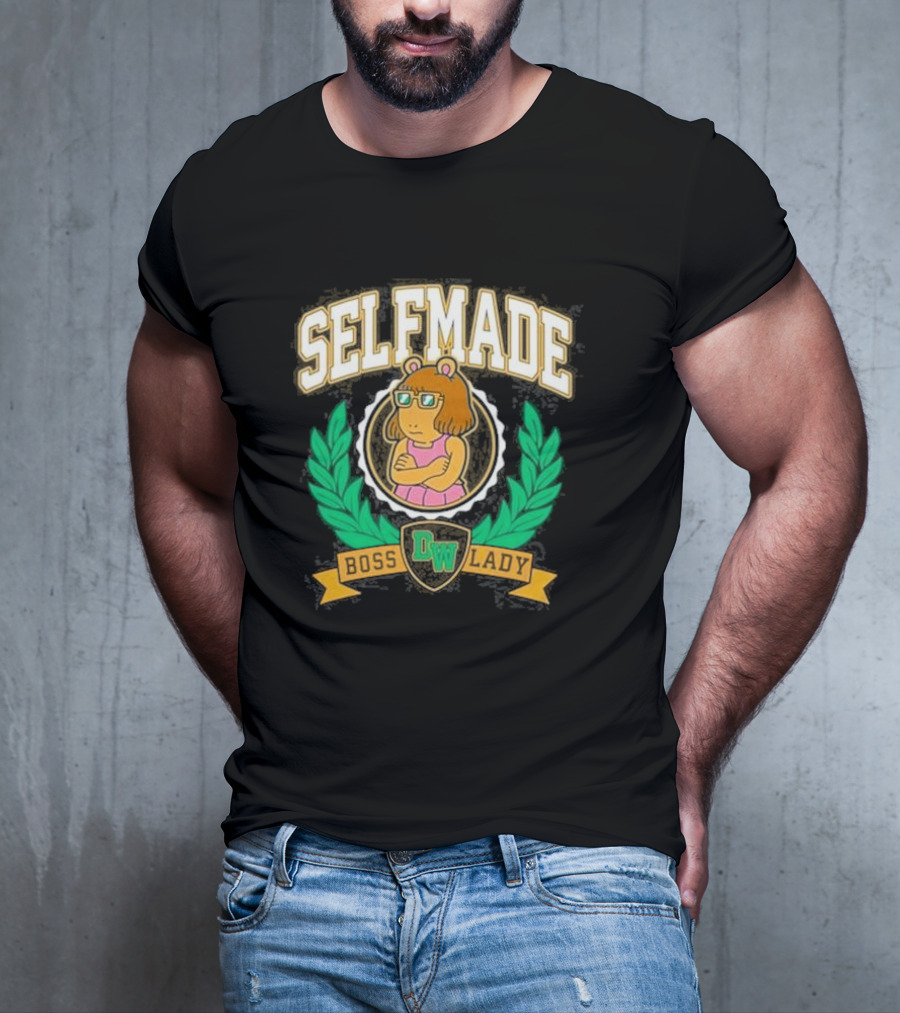 Selfmade Tired D.W. Meme Boss Lady Retroki T-Shirt